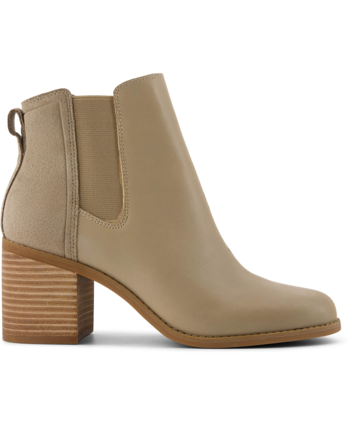 TOMS WOMEN'S EVELYN CHELSEA PULL-ON BLOCK HEEL BOOTIES 