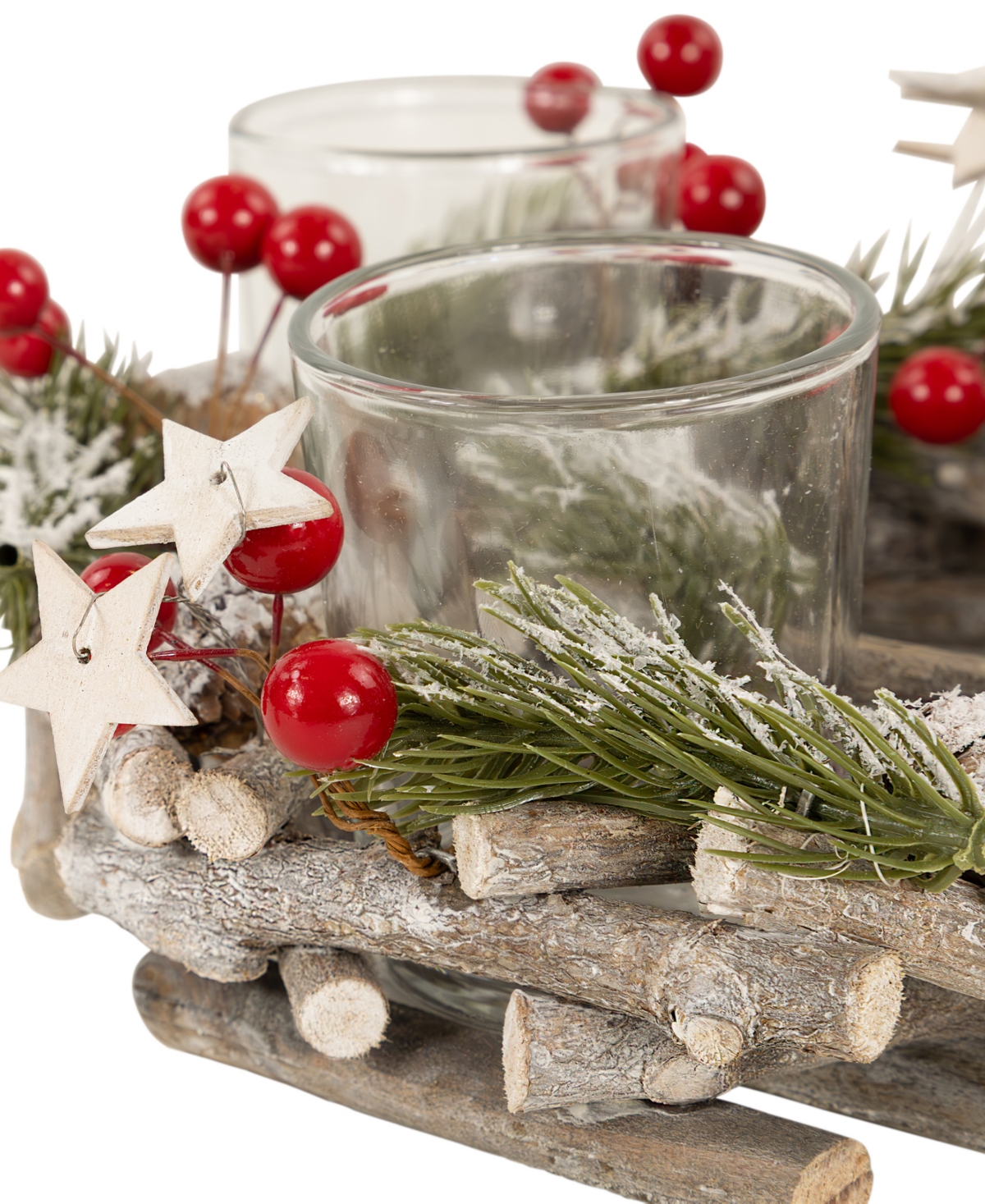 Northlight Frosted Christmas Glass Votive Candle Holder - 9-Inch