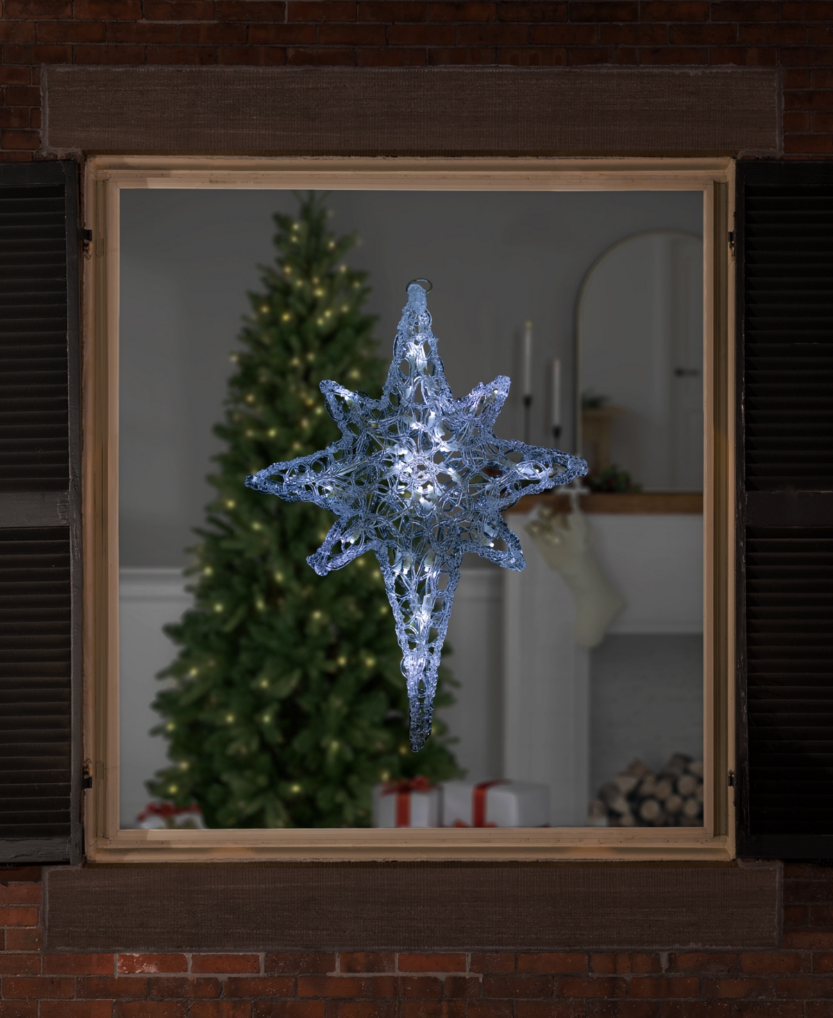 Northlight 24" Pure White Led Twinkle Bethlehem Hanging Star