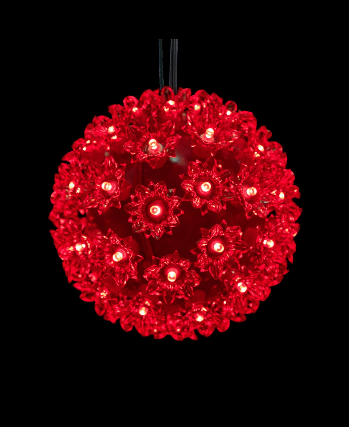 Northlight Led Starlight Sphere Hanging In Red