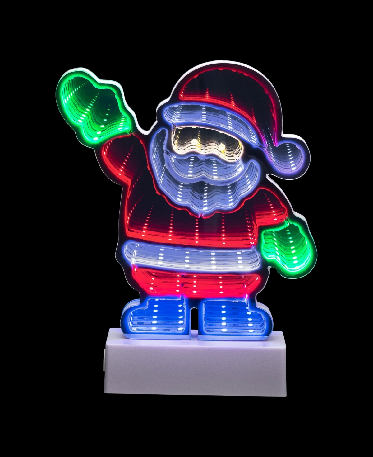 Northlight Led 3d Santa Claus Christmas Tunnel Light In White