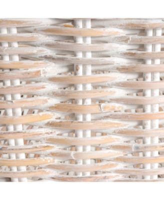 Reed Hand-Woven Rattan Nesting Baskets with Handles Set of 2