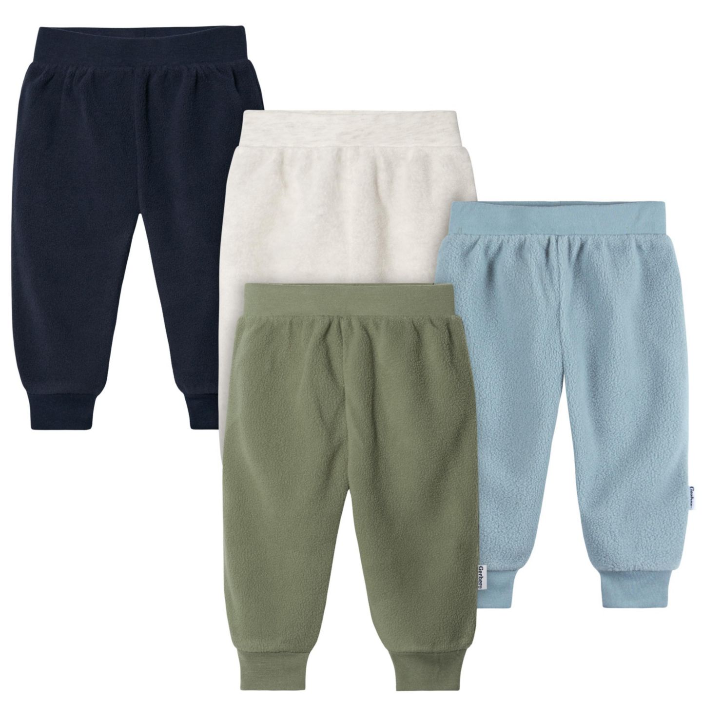 Брюки Gerber Fleece Pants, 4-Pack для мальчиков-малышей, цвет: Светлый синий — фото 1