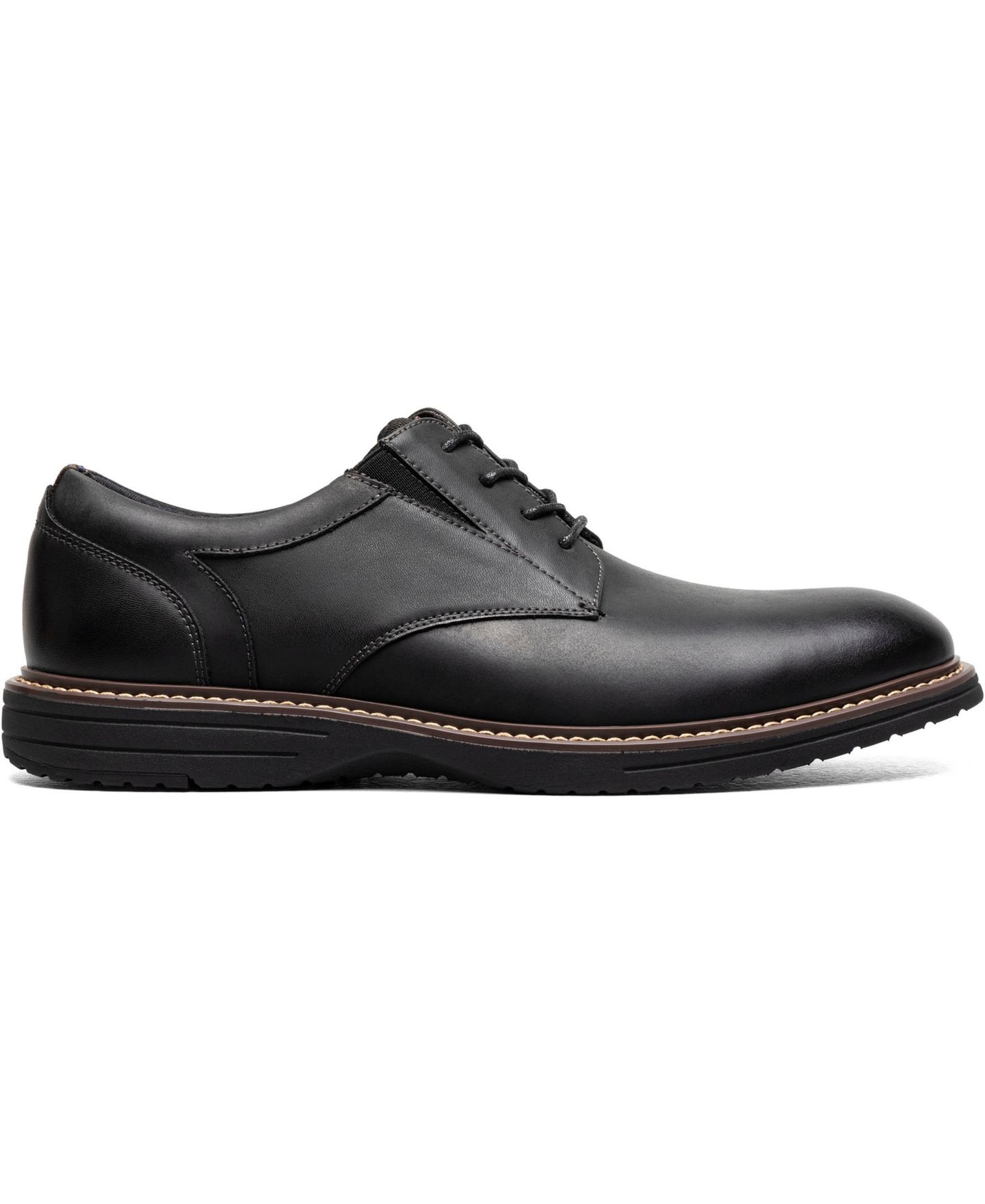 Мужские туфли Nunn Bush Griff Plain Toe Oxford, цвет: Чёрный — фото 4