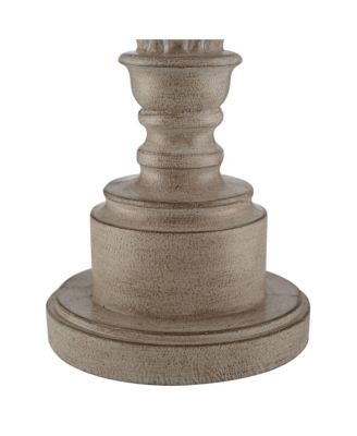 Traditional Buffet Table Lamps 28" Tall Set of 2 Natural Candlestick Cream Bell Shade for Dining Room