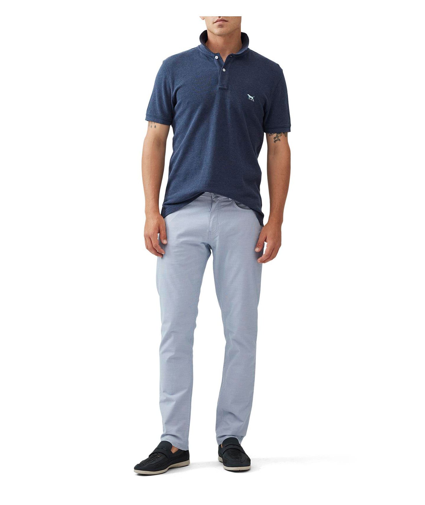 Мужское поло Rodd & Gunn The Gunn Polo Shirt, цвет: Синий, вариант 1 — фото 2