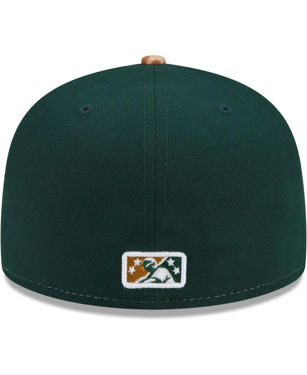 New Era Men'sTan Charleston RiverDogs Theme Night 59FIFTY Fitted Hat - White, Tan