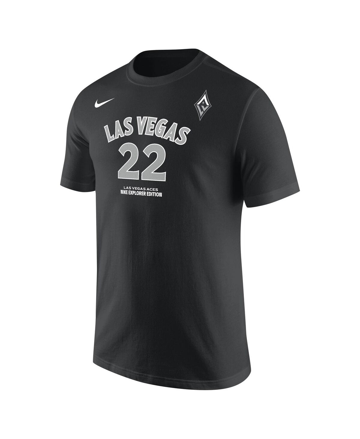 Nike Men's And Women's A'ja Wilson Black Las Vegas Aces Explorer Edition Name Number T-shirt In Black