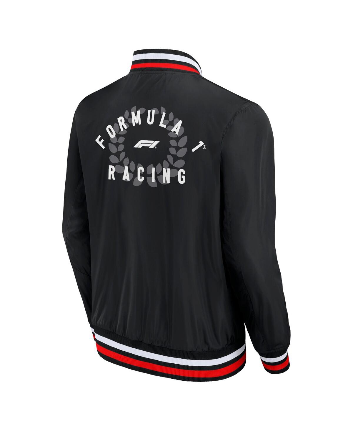 Fanatics Men'sFormula 1 Clubhouse Satin Full-Snap Jacket - Black