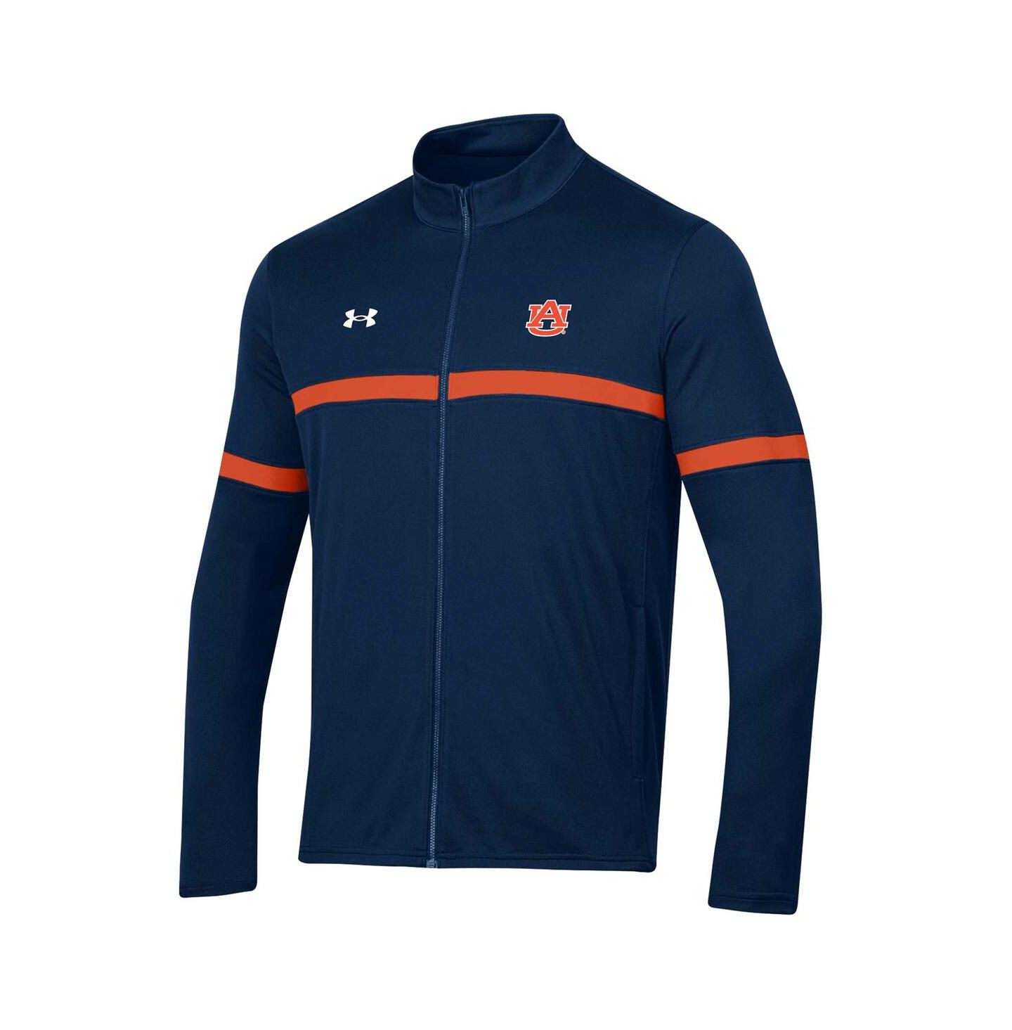 Мужская куртка Under Armour Navy Auburn Tigers 2023 Assist Warm Up Full-Zip — фото 3