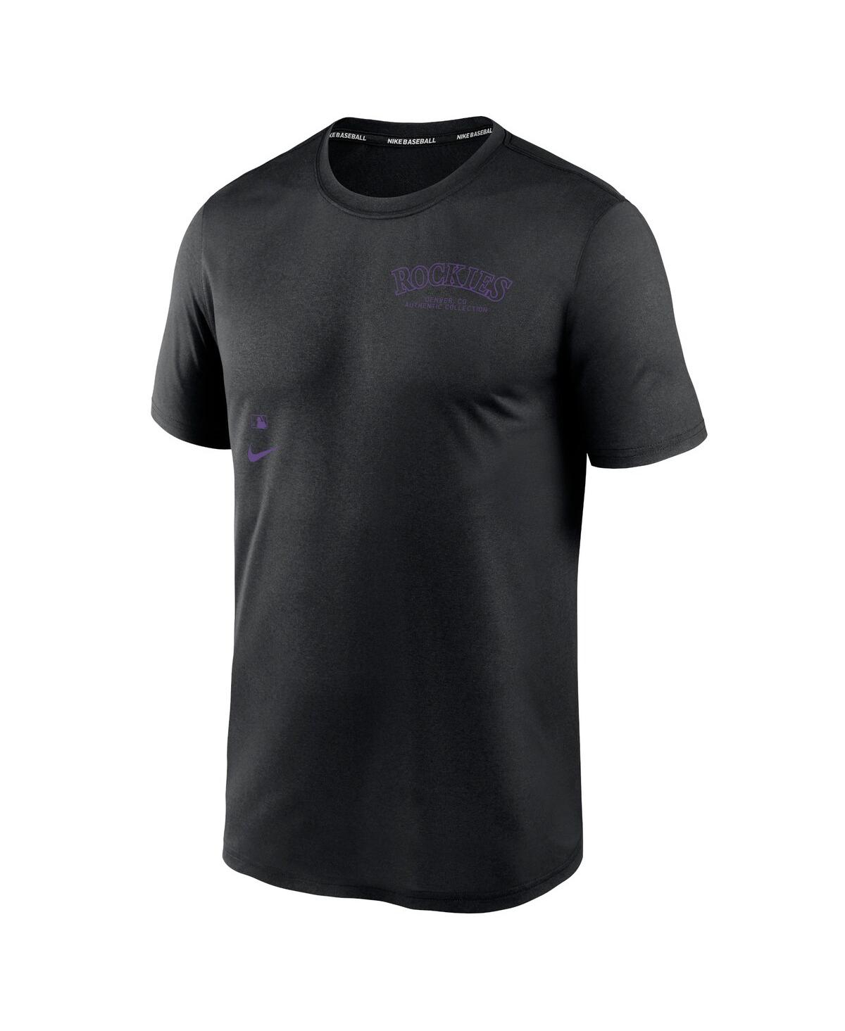 Nike Men'sColorado Rockies Authentic Collection Early Work Tri-Blend Performance T-Shirt - Black