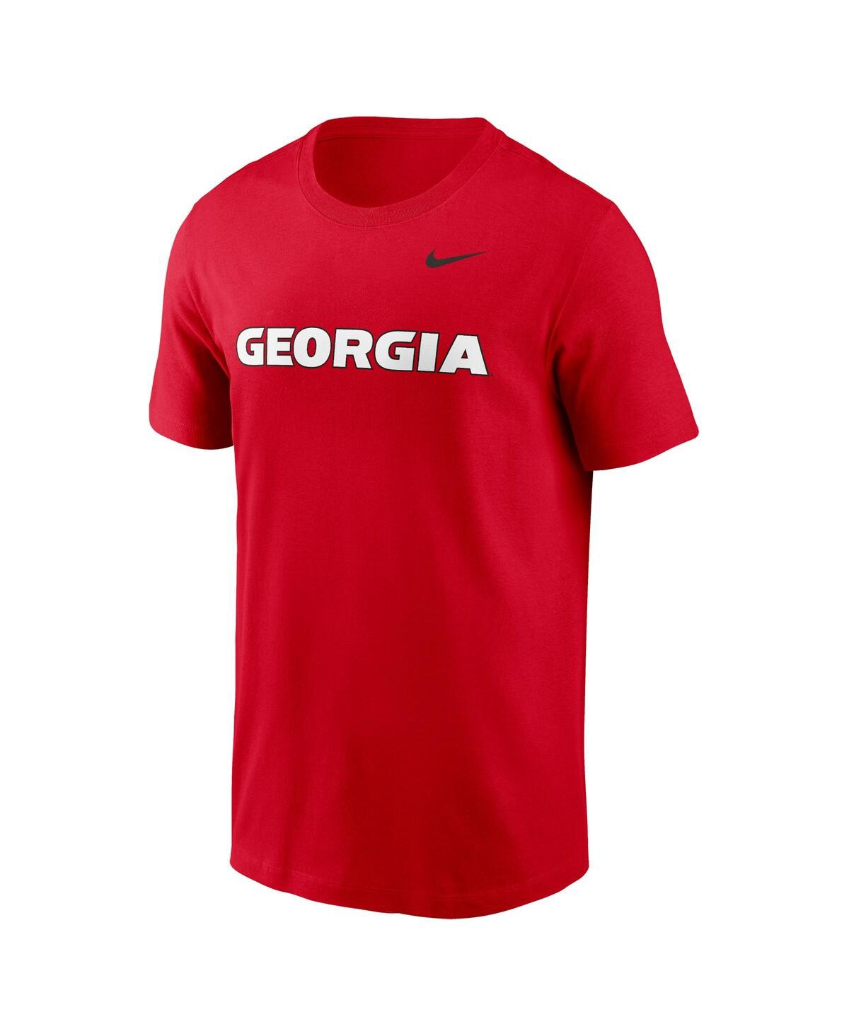 Nike Men'sGeorgia Bulldogs Primetime Evergreen Wordmark T-Shirt - Red