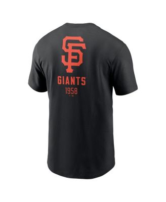 Men's Black San Francisco Giants Large Logo Back Stack T-Shirt