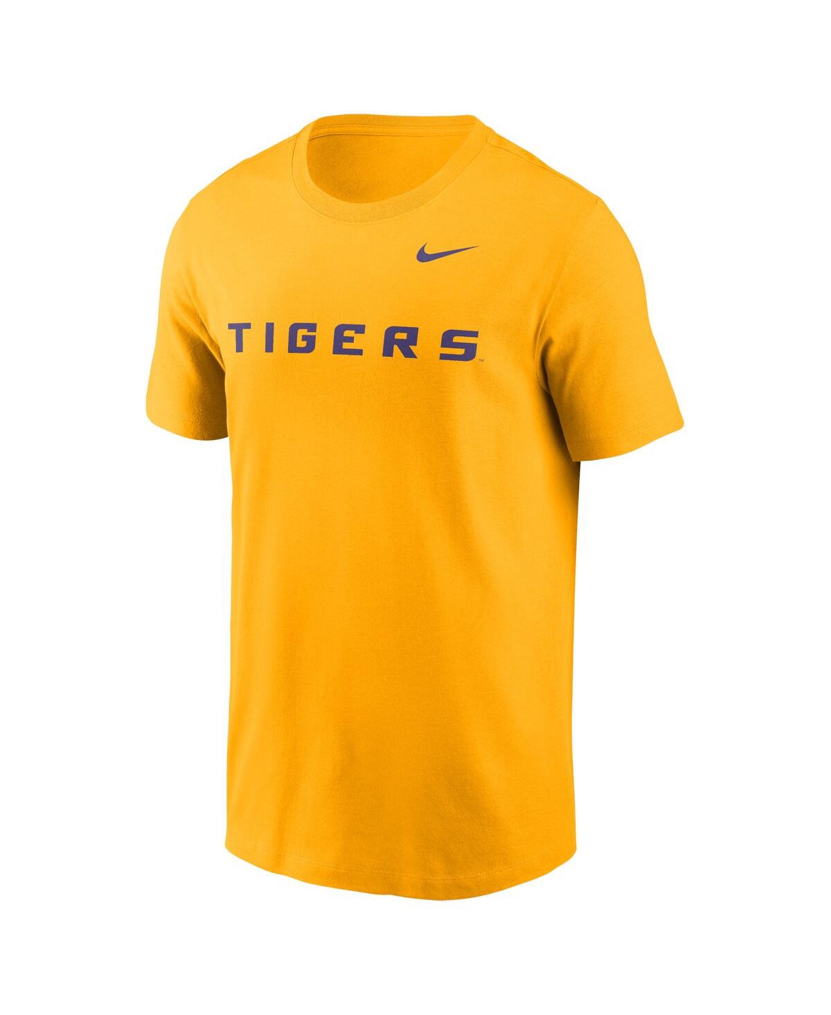 Nike Men'sLsu Tigers Primetime Evergreen Wordmark T-Shirt - Gold
