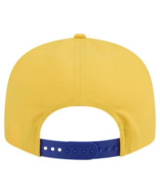 Men's White/Royal Golden State Warriors Throwback Gradient Tech Font 9FIFTY Snapback Hat