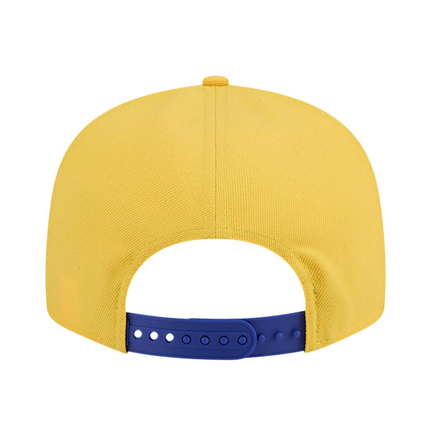 Мужская кепка New Era White/Royal Golden State Warriors Throwback Gradient Tech Font 9FIFTY Snapback Hat — фото 2