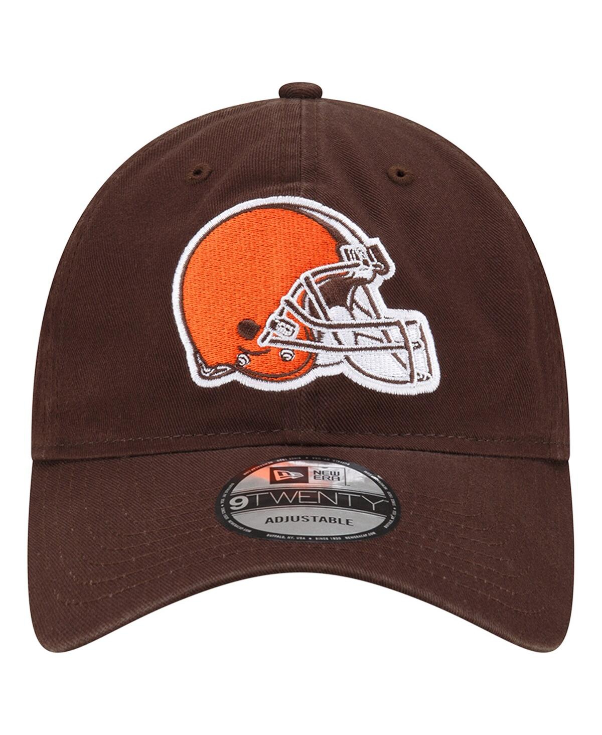 NEW ERA MEN'S BROWN CLEVELAND BROWNS DISTINCT 9TWENTY ADJUSTABLE HAT 