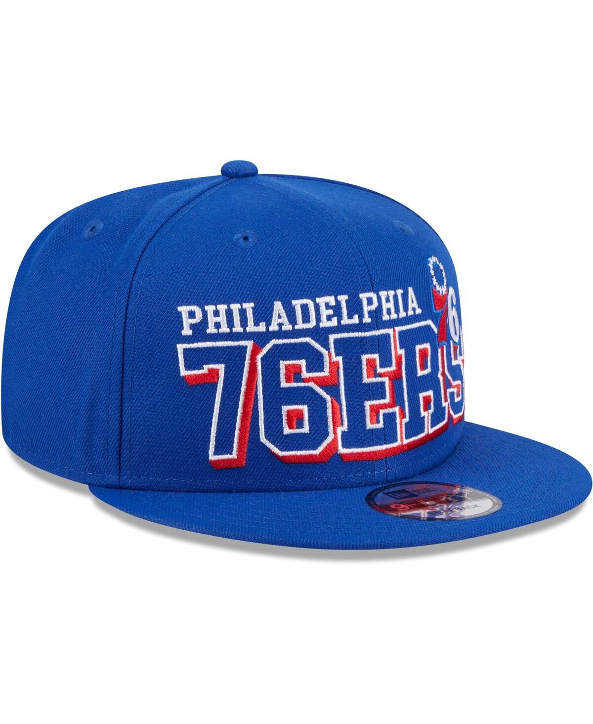 NEW ERA MEN'S ROYAL PHILADELPHIA 76ERS GAMEDAY 9FIFTY SNAPBACK HAT 