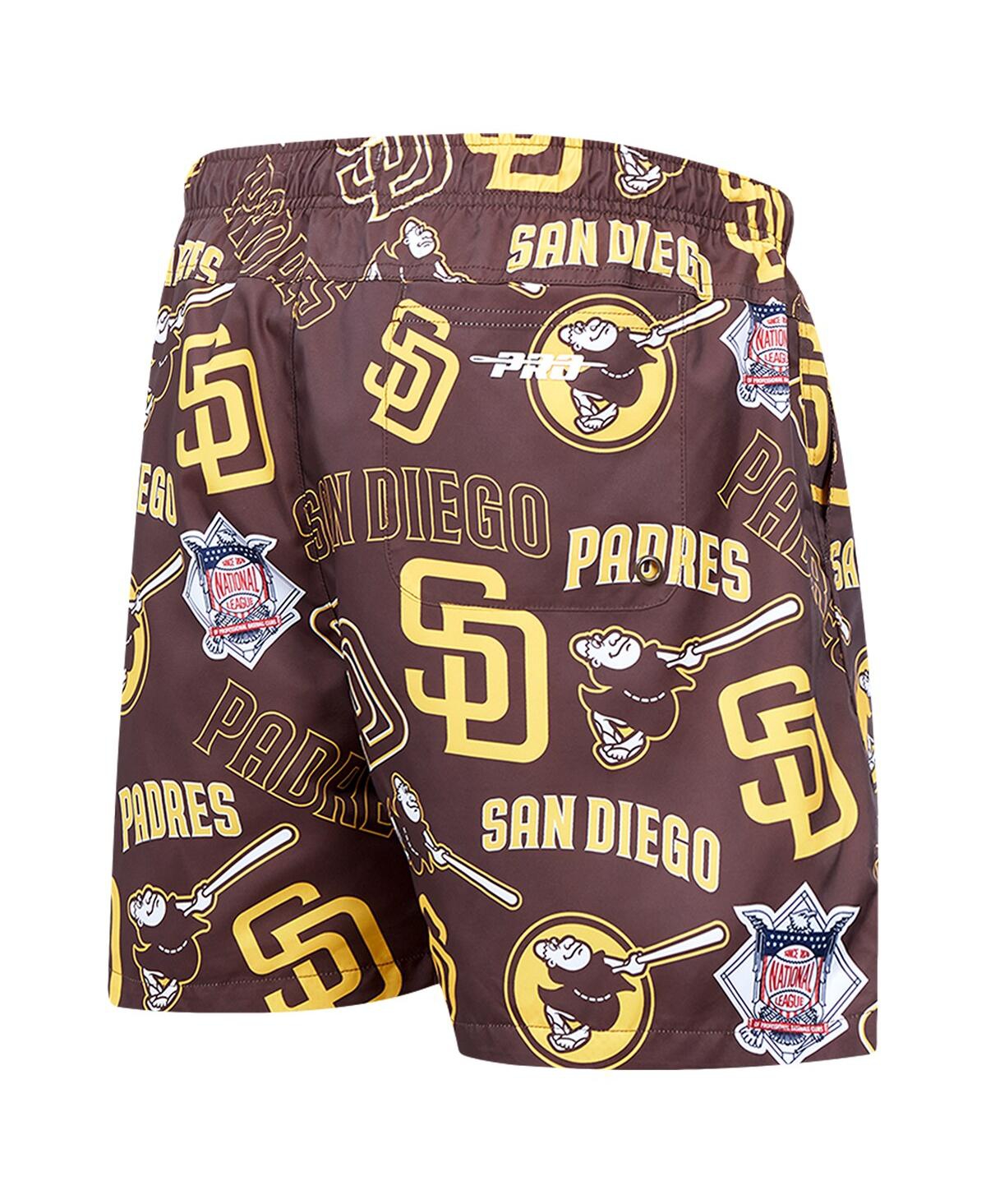 Pro Standard Men's Black San Diego Padres Toss Logo Woven Shorts In Black