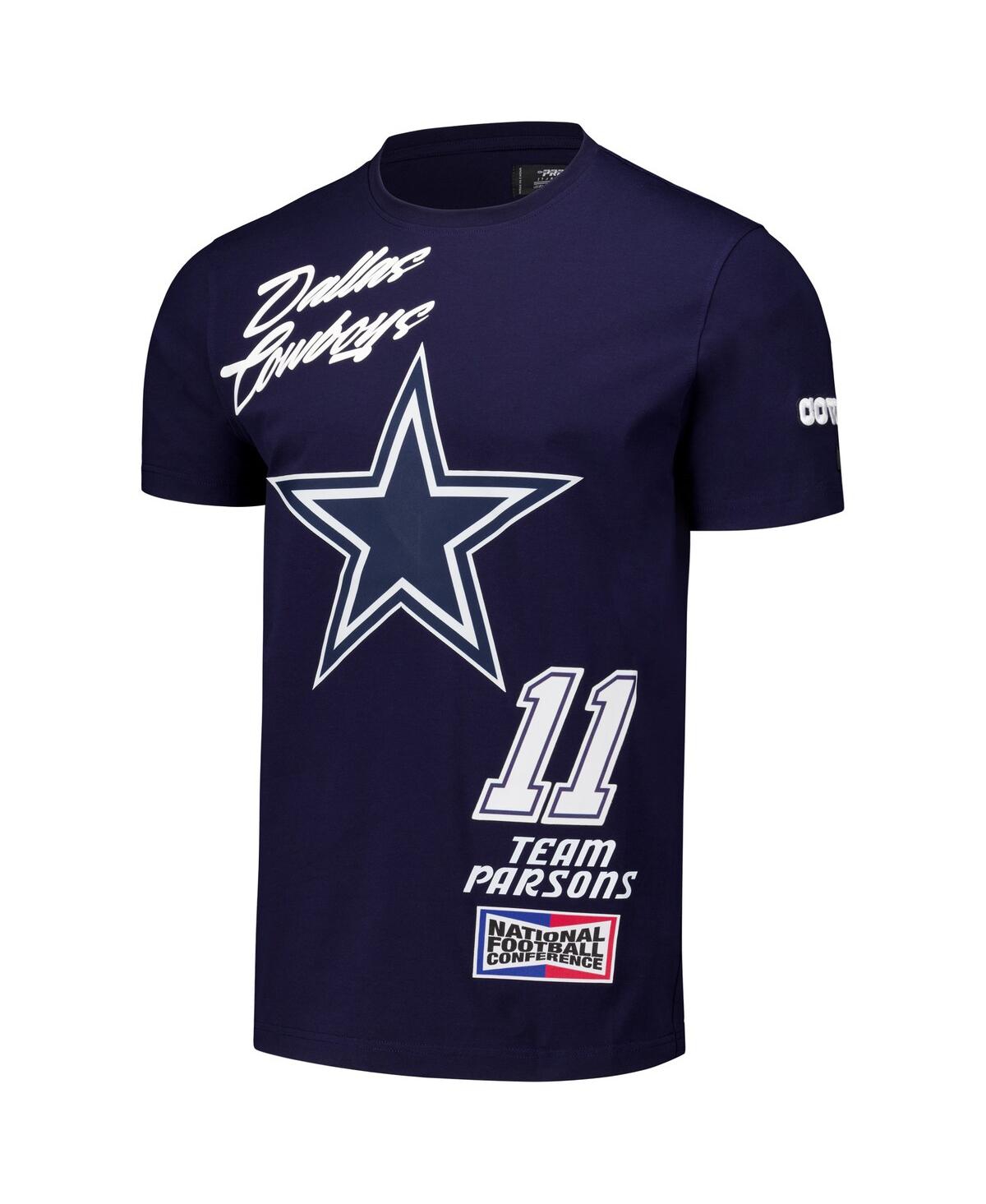 PRO STANDARD MEN'S MICAH PARSONS NAVY DALLAS COWBOYS FAST LANE NAME NUMBER PLAYER T-SHIRT 