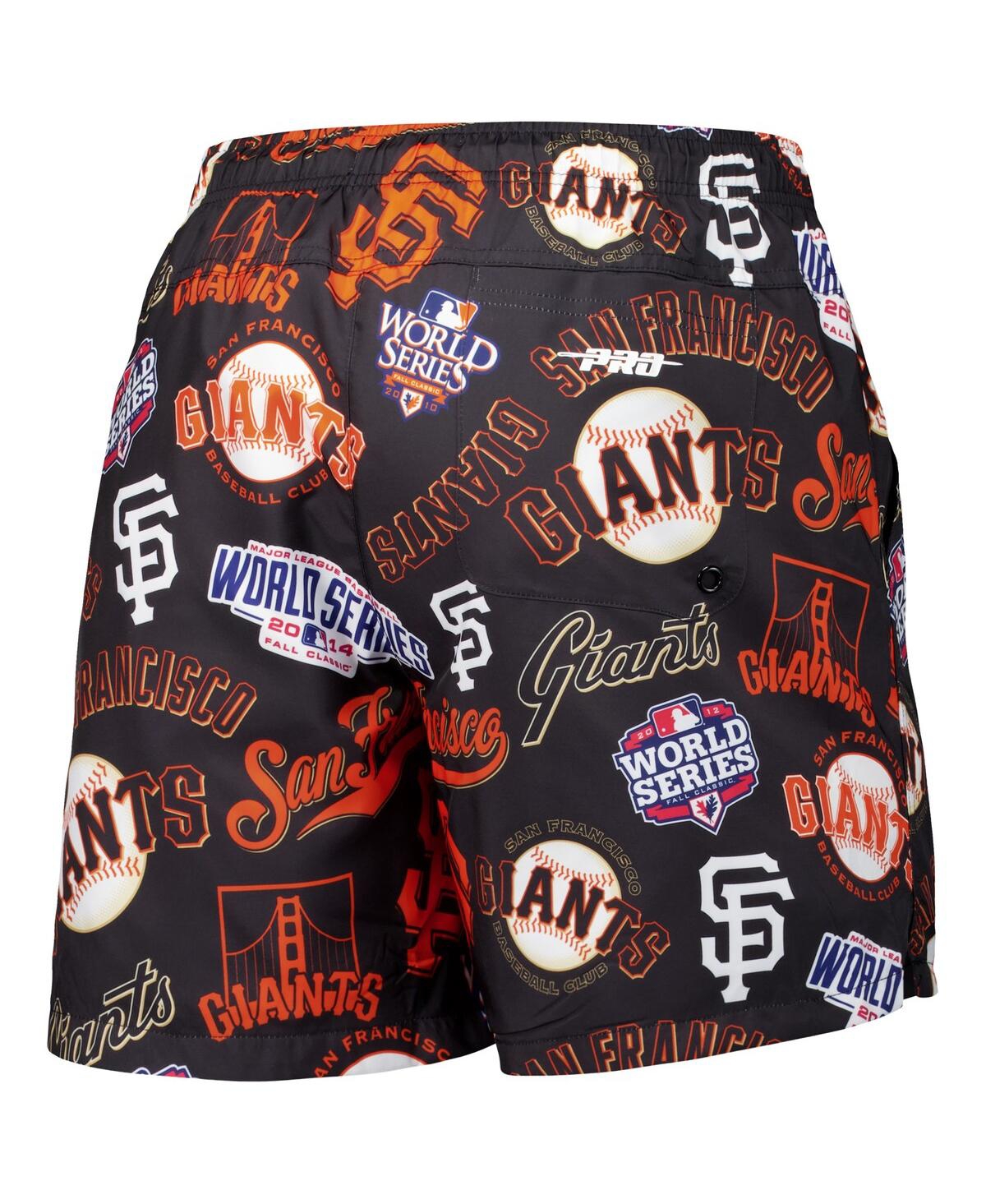 Pro Standard Men's Black San Francisco Giants Toss Logo Woven Shorts In Black
