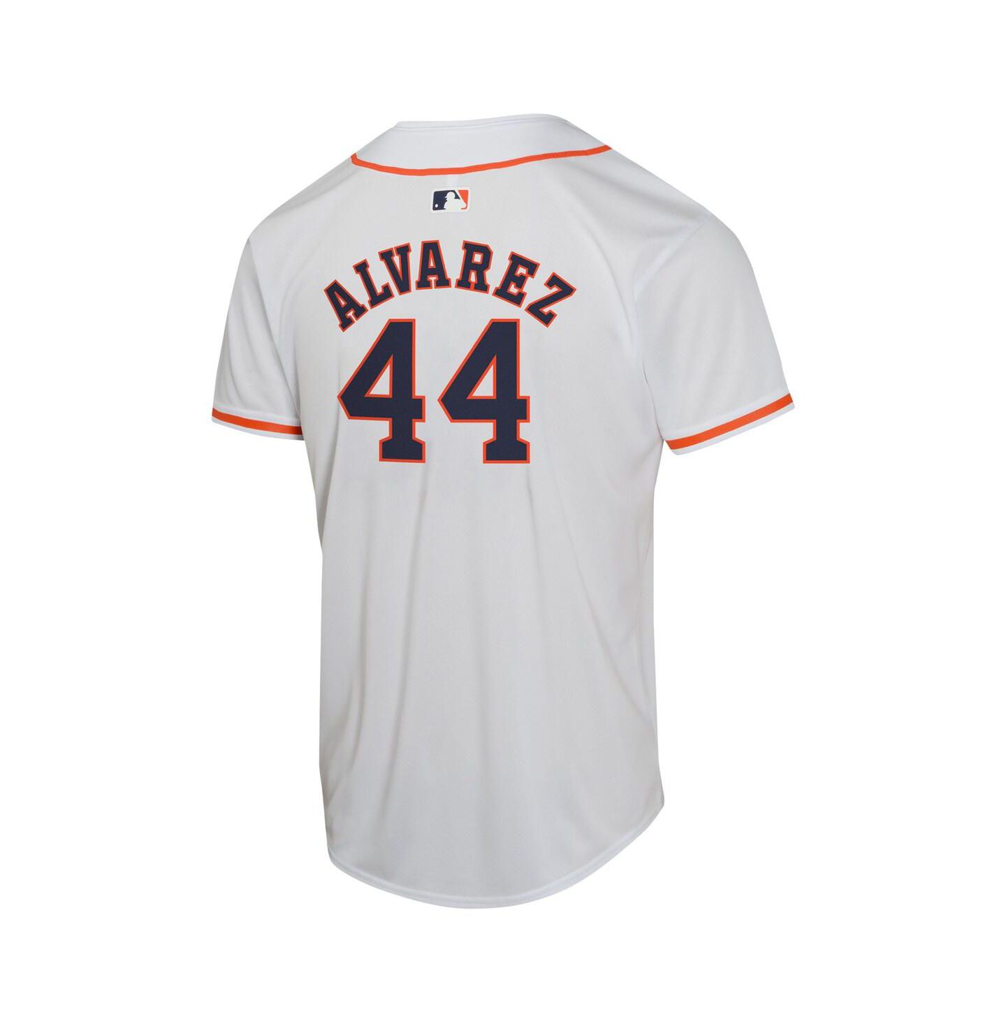 Детский топ Nike Yordan Alvarez White Houston Astros Home Game Player Jersey — фото 3