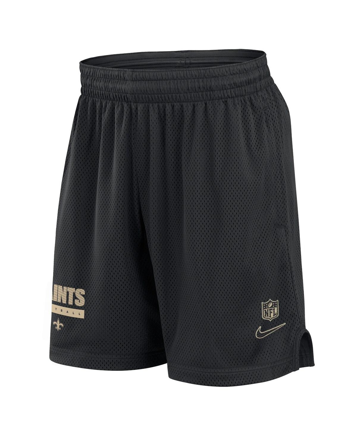 Nike Men's Black New Orleans Saints 2024 Sideline Performance Mesh Shorts
