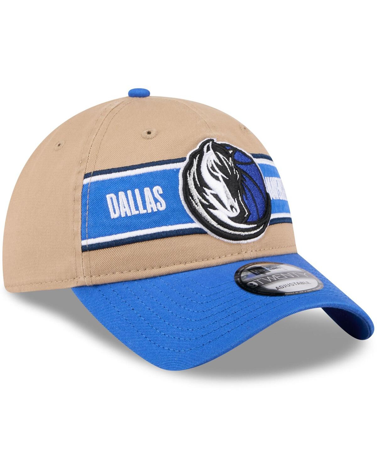 NEW ERA MEN'S TAN/BLUE DALLAS MAVERICKS 2024 NBA DRAFT 9TWENTY ADJUSTABLE HAT 