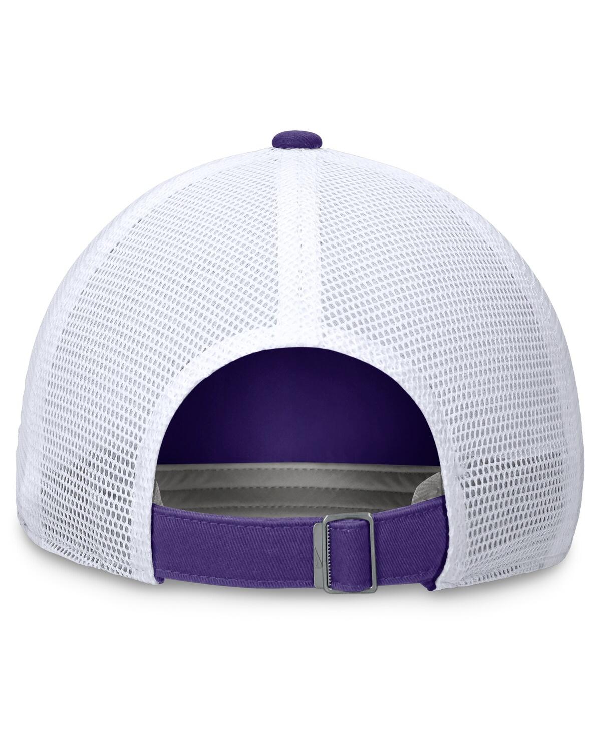 Nike Men'sWhite Lsu Tigers Primetime Club Trucker Adjustable Hat - Purple, White