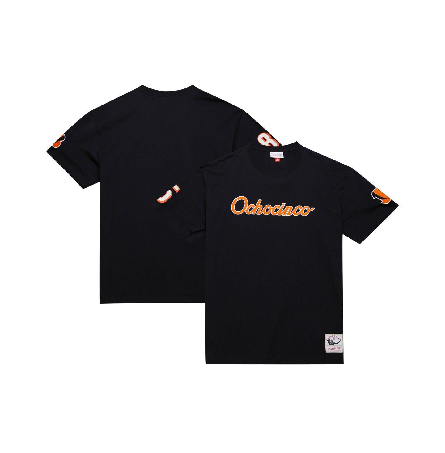 Мужская футболка Mitchell & Ness Chad Johnson Black Cincinnati Bengals Retired Player Nickname — фото 1
