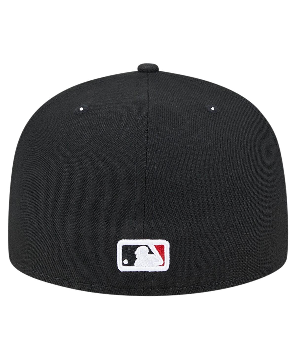 New Era Men's Black Minnesota Twins Checkered Undervisor 59fifty Fitted Hat In Black