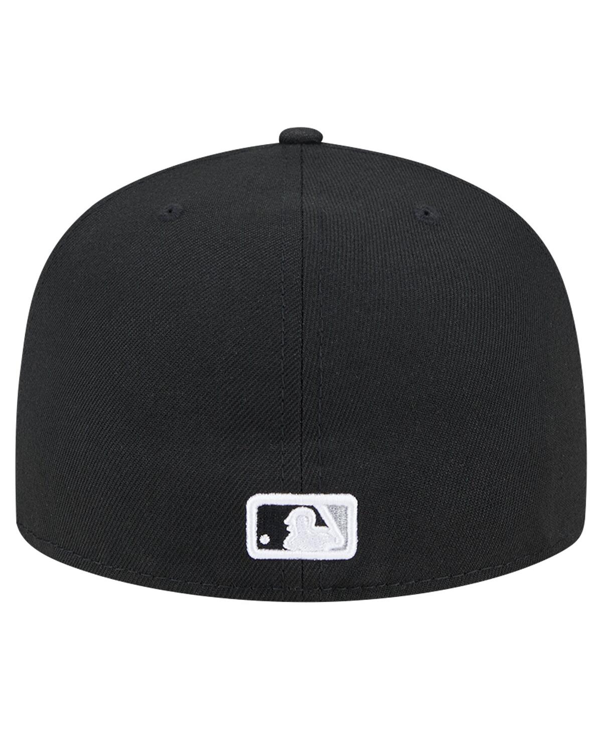 New Era Men'sChicago White Sox Checkered Undervisor 59FIFTY Fitted Hat - Black