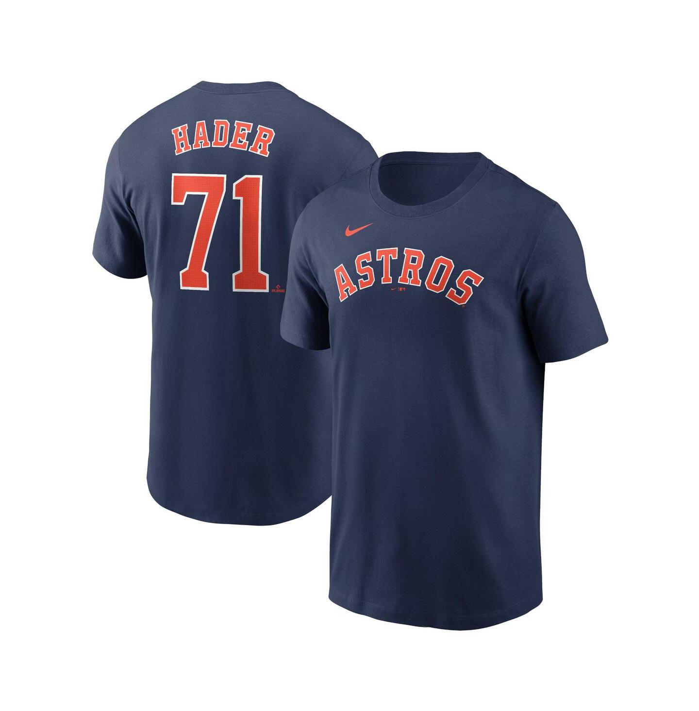 Мужская футболка Nike Josh Hader Navy Houston Astros Fuse Name & Number — фото 1