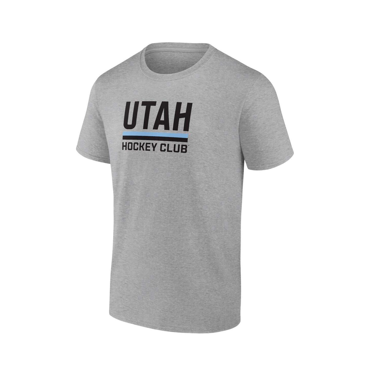 Мужская футболка Fanatics Heather Gray Utah Hockey Club Draft Logo — фото 2