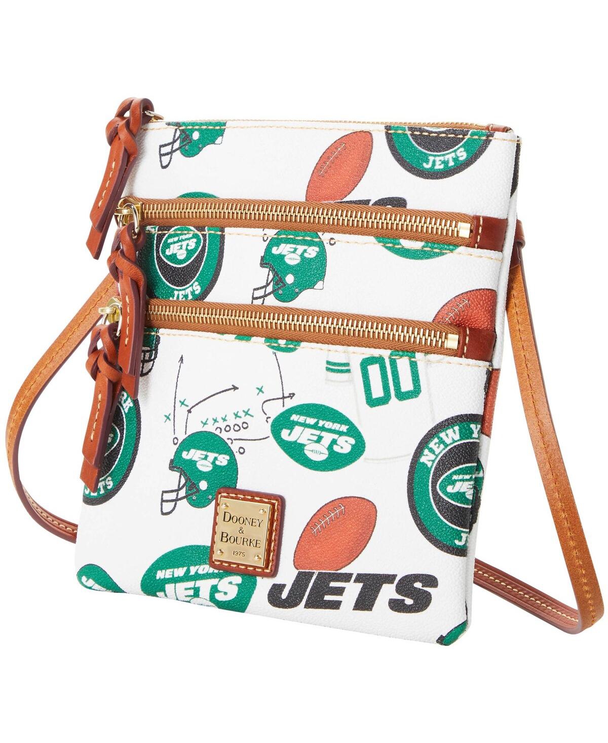 Women's New York Jets Triple-Zip Crossbody Bag - White