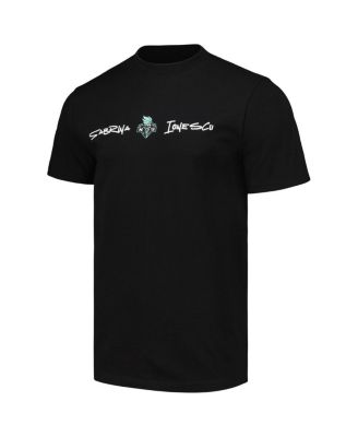 Men's and Women's Sabrina Ionescu Black New York Liberty Player Signature Name Number T-Shirt