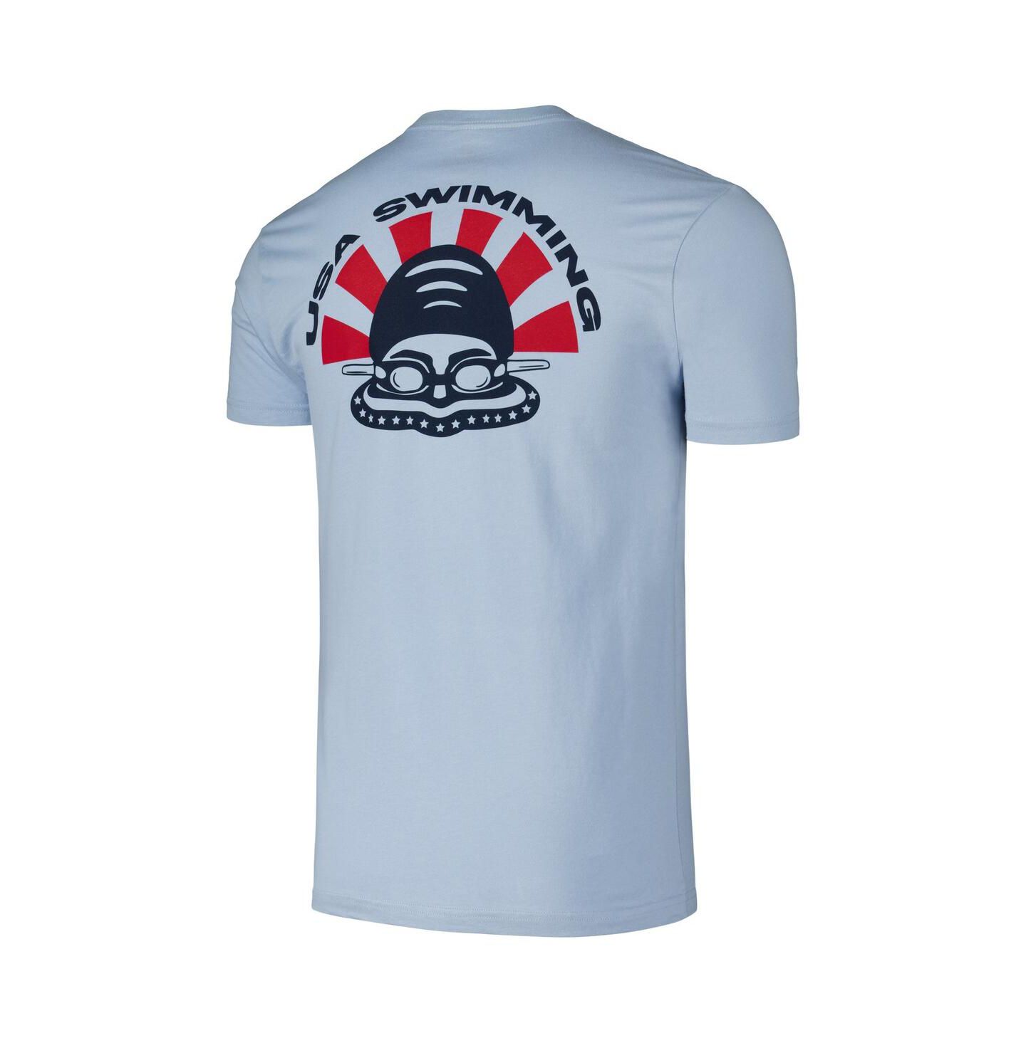 Футболка Flomotion Powder Blue USA Swimming Swimmer — фото 3