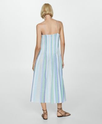 striped linen dress mango Mango Women's Striped Shirt Dress