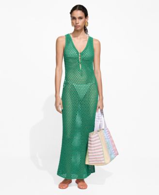 mango button crochet dress Mango Women's Button Crochet Dress