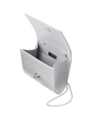 Large Crystal Encrusted Flap Crossbody Bag