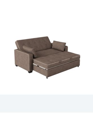 66.5" W Polyester Augustus Full Convertible Sofa