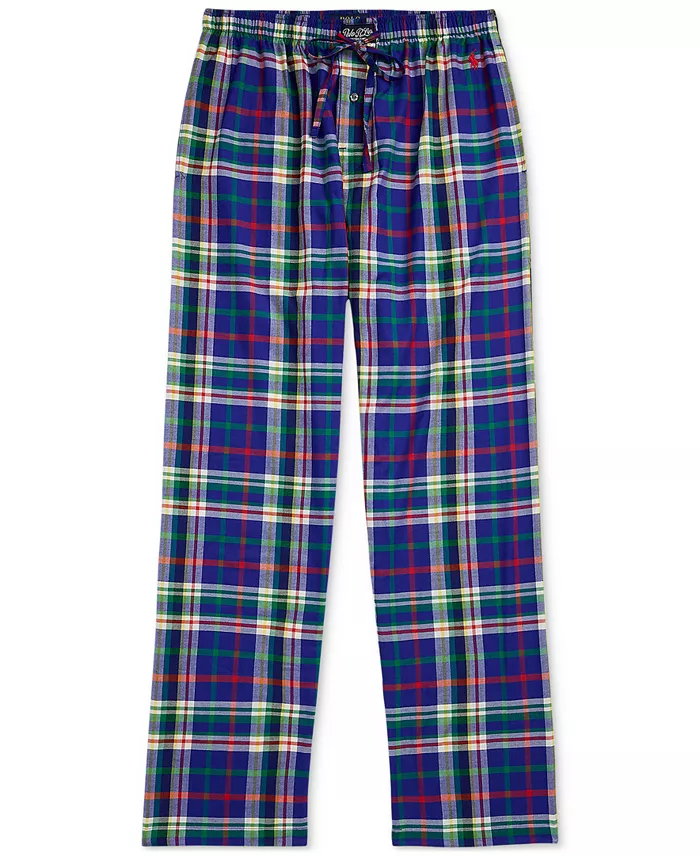 Men's Plaid Flannel Pajama Pants - thumbnail 8