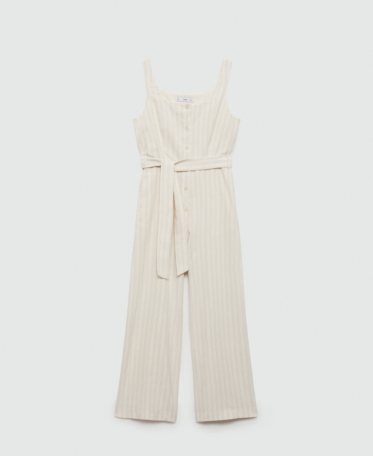 Mango Women's Striped Bow Jumpsuit