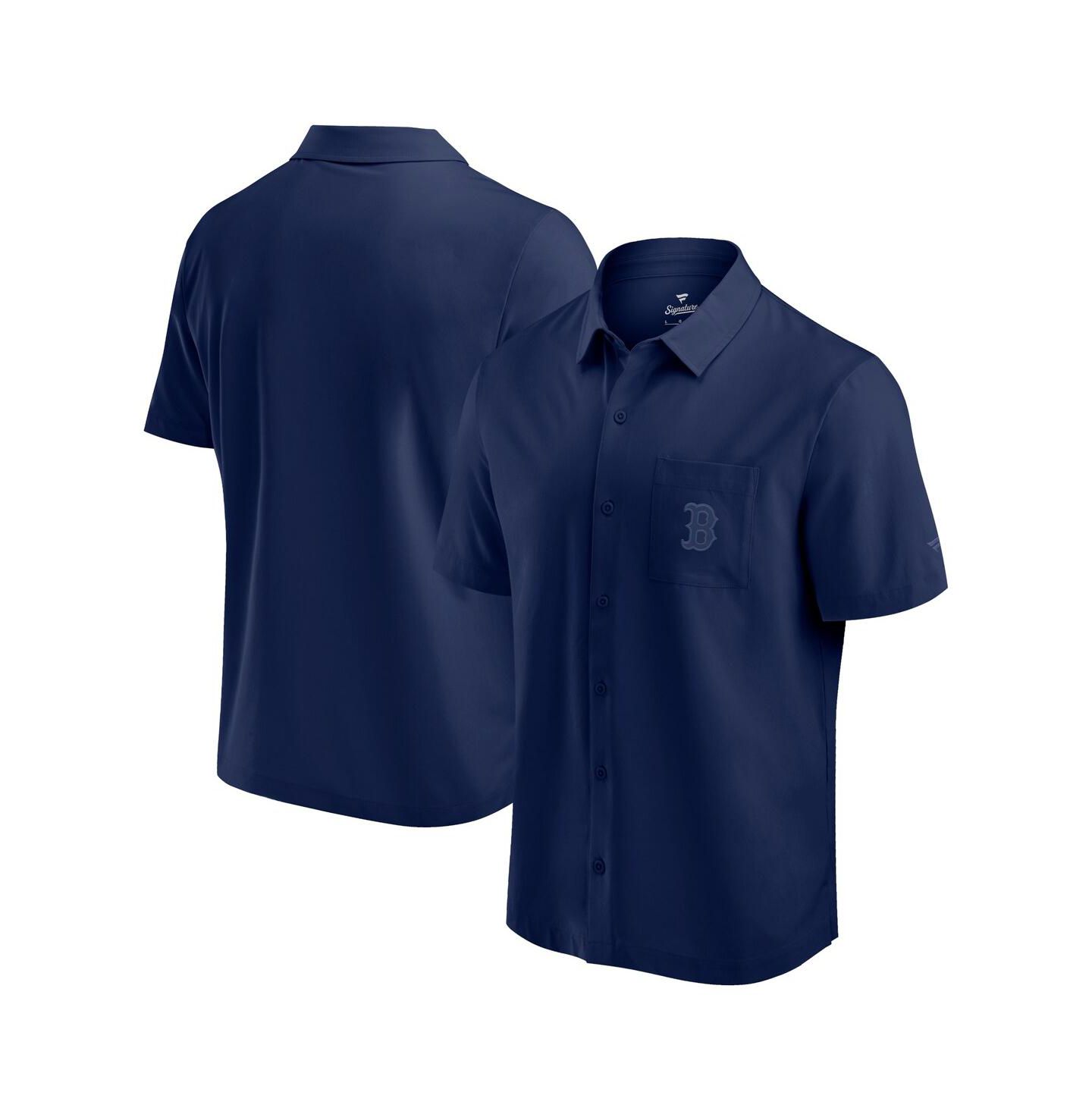 Мужская рубашка Fanatics Navy Boston Red Sox Front Office Button-Up — фото 1