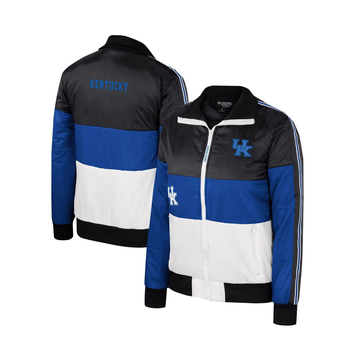 Женская куртка The Wild Collective Royal Kentucky Wildcats Color-Block Puffer Full-Zip — фото 1