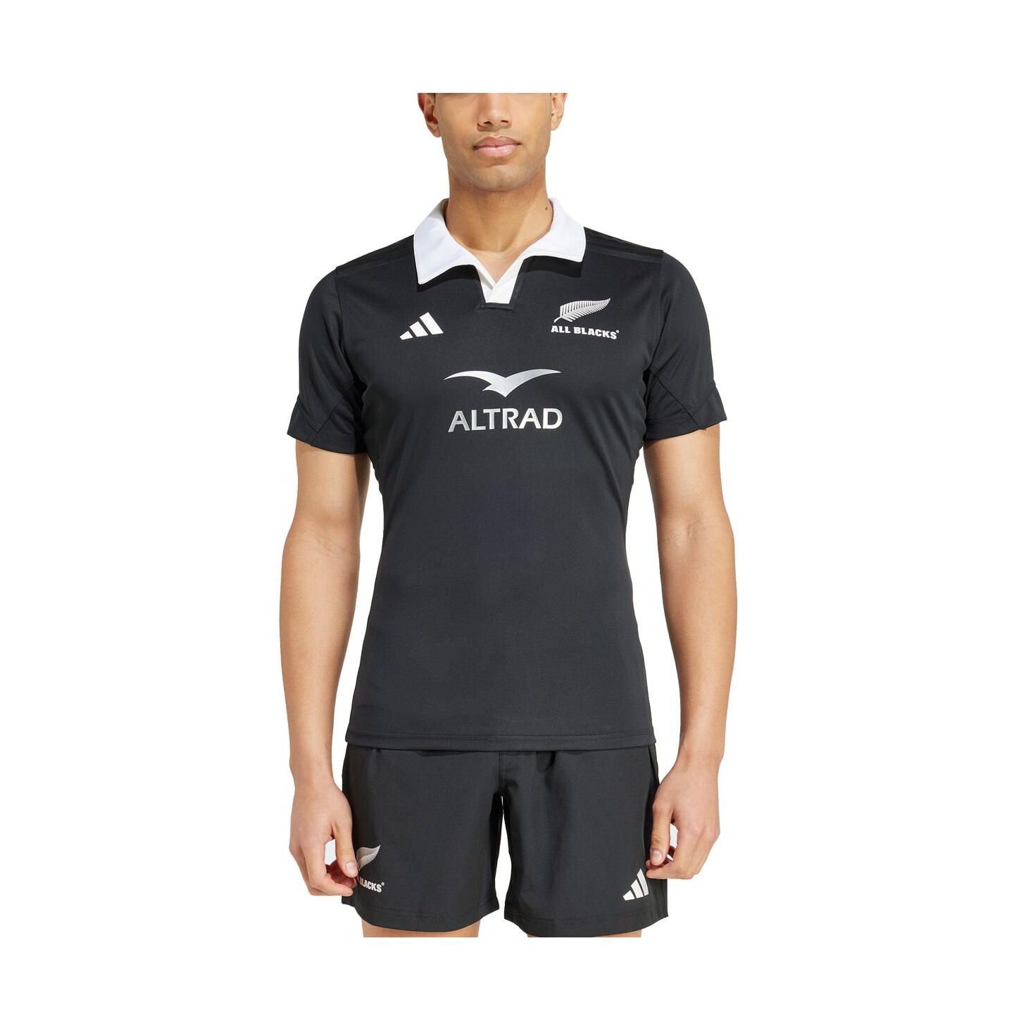 Мужской топ adidas Black New Zealand Rugby 2024/25 Home Authentic Jersey — фото 2