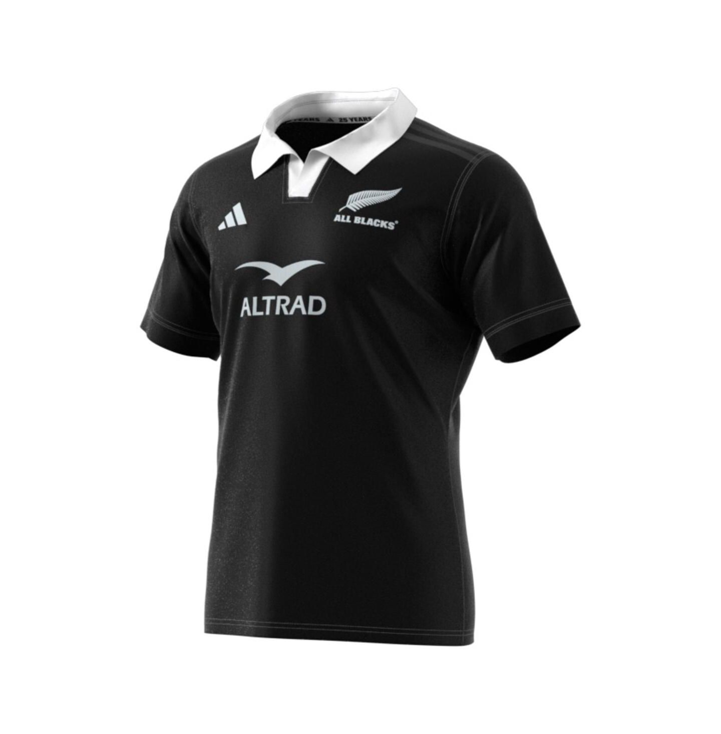 Мужской топ adidas Black New Zealand Rugby 2024/25 Home Replica Jersey — фото 3