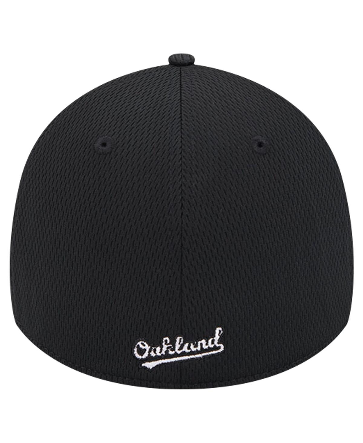 New Era Men'sOakland Athletics Active Dash Mark 39THIRTY Flex Hat - Black