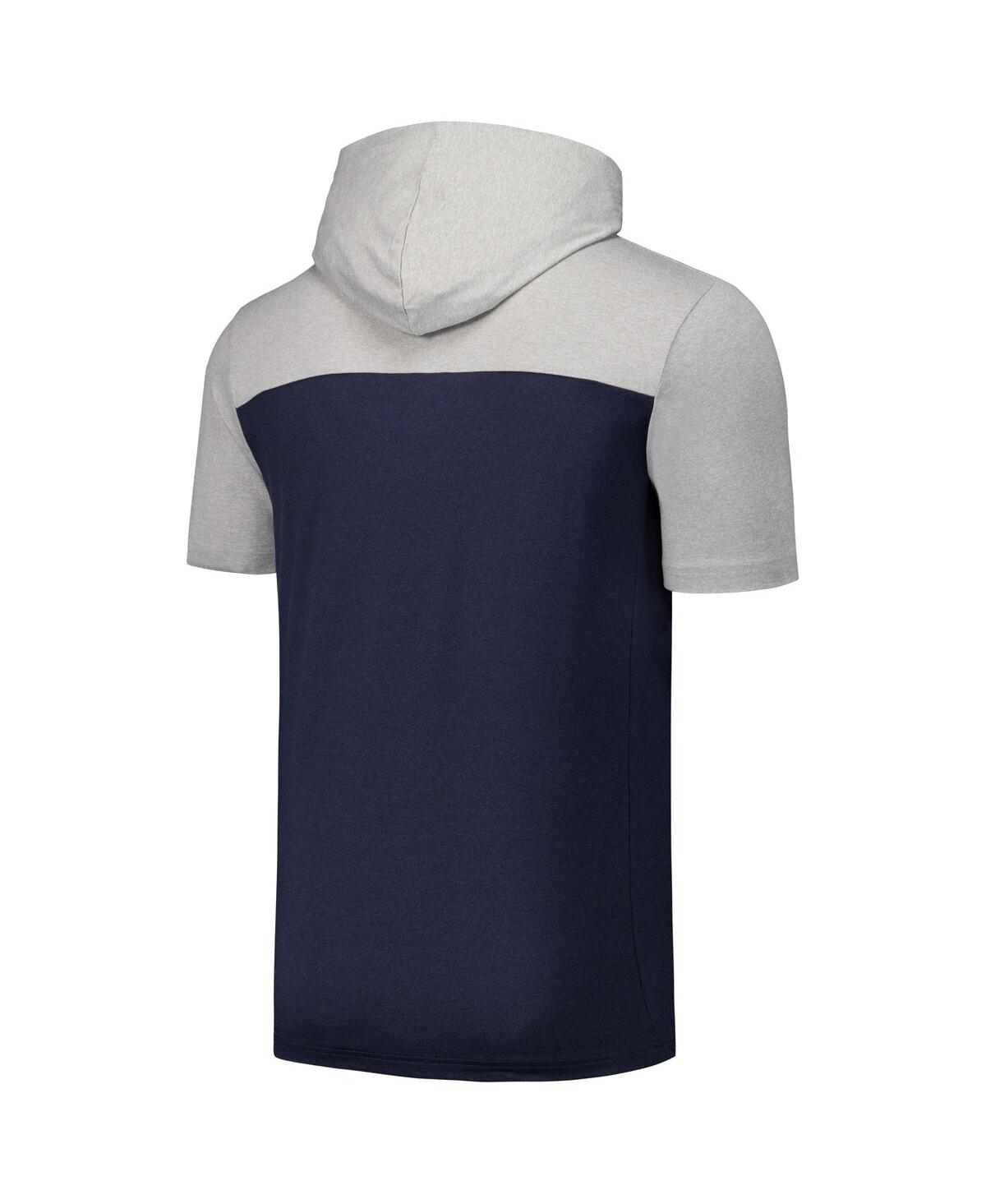 NEW ERA MEN'S NAVY BOSTON RED SOX ACTIVE BRUSHED HOODIE T-SHIRT 