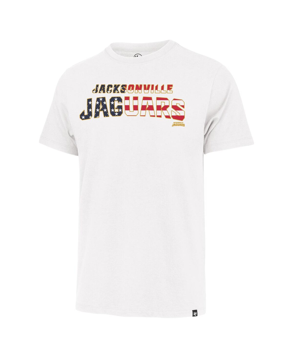 47 BRAND WHITE JACKSONVILLE JAGUARS FLAG SCRIPT FRANKLIN T-SHIRT 